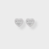 925 ICED HEART EARRINGS
